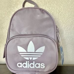 Adidas Originals Santiago Mini Backpack Pastel Purple White, Travel Sports Bag